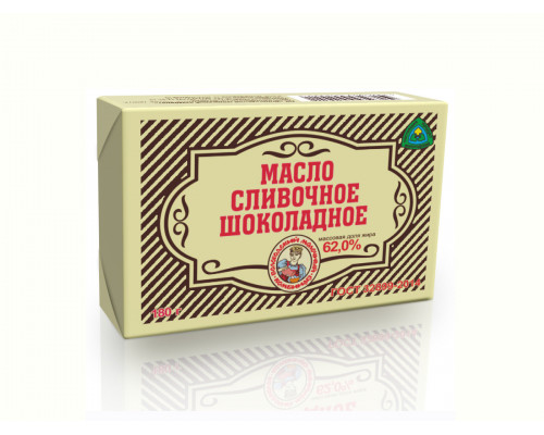 Масло шоколадное Вологодское 62% 180 гр в пачке ВМК