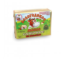 Вологодское масло сливочное 82,5% 180 гр в пачке ВМК