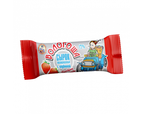 Сырок глазированный «Вологоша» с клубникой 12% 30 гр